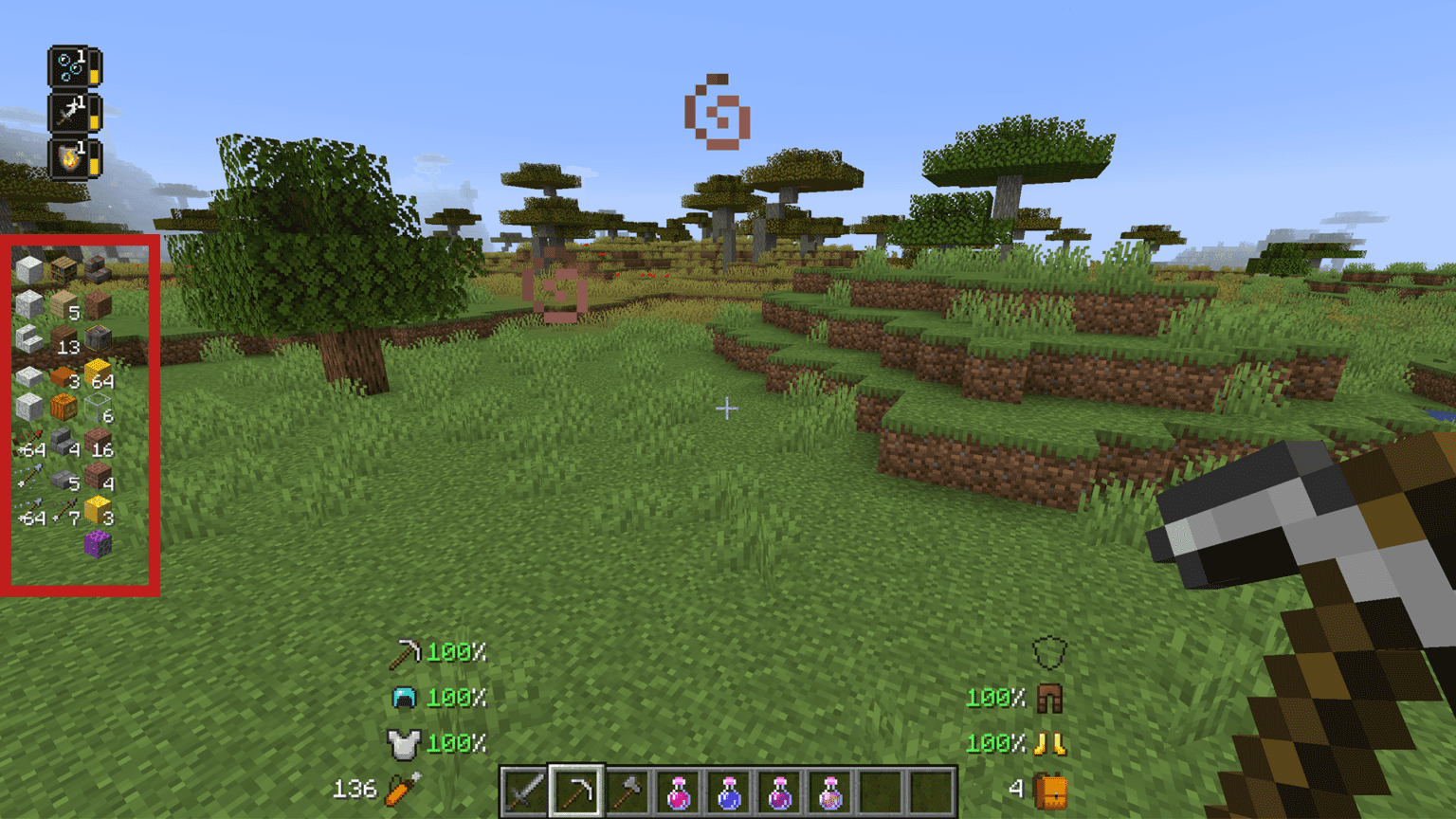 Minecraft hud