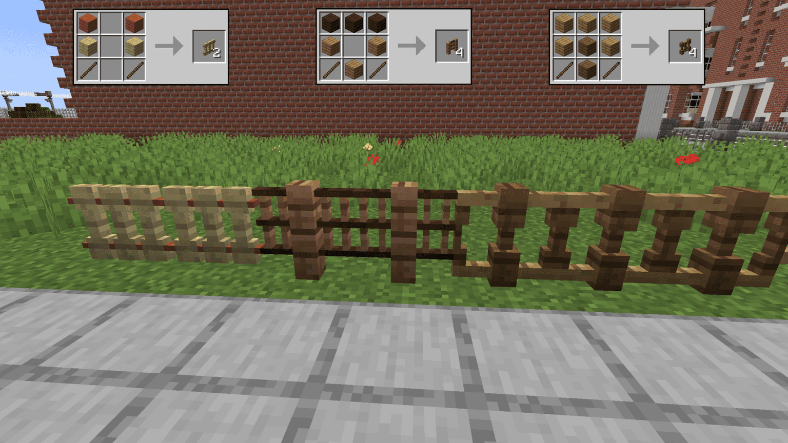 Custom Fences and Walls (1.21) | Minecraft Mods